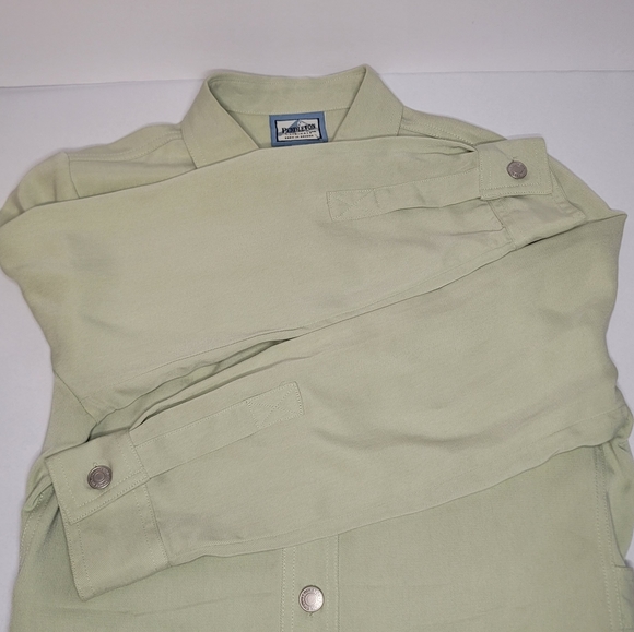 Pendleton 100% Tencel Shacket Shirt Jacket Light Green Size Small - Picture 7 of 9